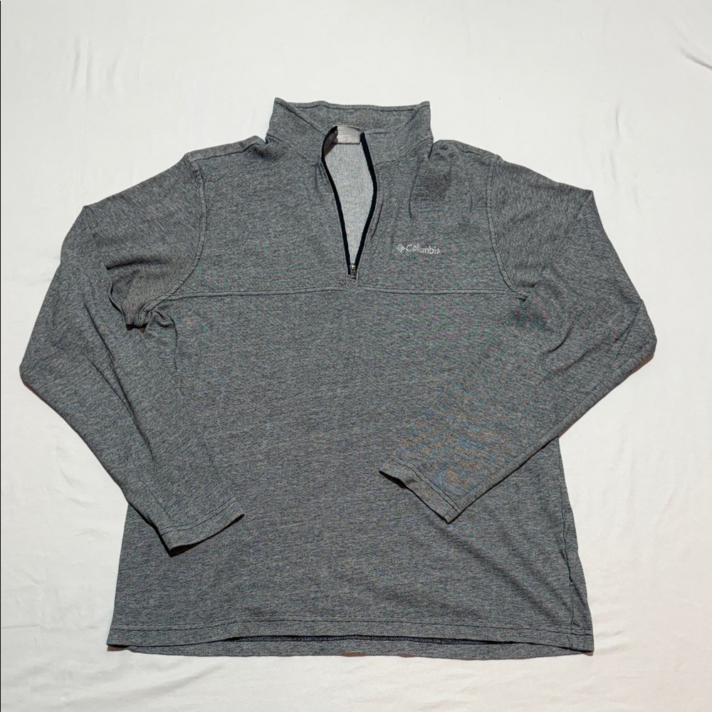 Men’s Columbia Heather Gray Quarter-Zip Pullover